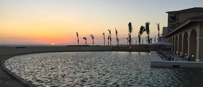 The Grand Solmar is a ½ acre project located on the Pacific Ocean side of Baja California. However, the beach near the resort has rough waters so the developers wanted to create the feel of the ocean within the resort itself. As a result, the lagoon was conceived from the necessity to create the feeling of the ocean, complete with ocean saltwater pumped directly into the lagoon.