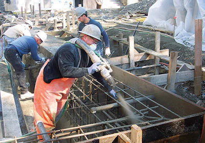 Proper shotcrete application naturally generates rebound, just don’t be tempted to use it. Photos courtesy Bill Drakeley