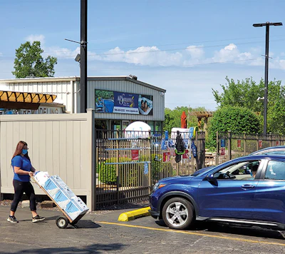 Retailers now offer curbside pickup. And for customers that call ahead, supplies can be delivered straight to their car.