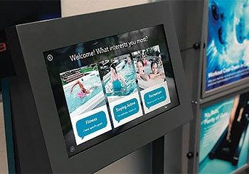 Kiosks ask customers preliminary questions, ultimately suggesting the right product for them.