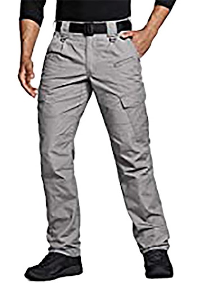 CQR Men's Tactical Pants, Water Resistant Ripstop Cargo Pants, Lightweight  EDC W
