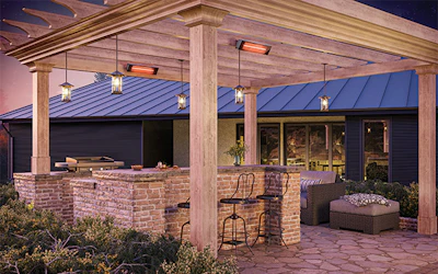 Infrared outdoor heaters are popular because they heat the people, not the space, providing comfort and savings.
