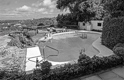 The backyard before Hines Pool & Spa went to work on it.