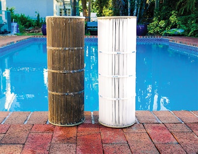What is the difference between the filter on the left and the filter on the right? A good long soak in a solution designed to loosen oils, grease and crusted debris, followed by a thorough rinse.