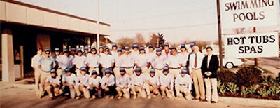 The team at National Pools, 1980.