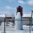 A frozen splash park in Austin just after the winter storm that devastated the pool industry in Texas.