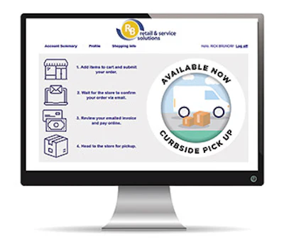 Rb Pool Shopping Cart On Computer Screen Bin Sm