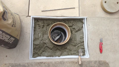 Here, the skimmer was being replaced as the result of inordinate deck movement and a previous fracture of the old skimmer body. I used the expansion joint/separation detail to ensure that never happens again.