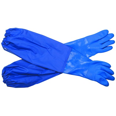 PVC Long Cuff Oil Resistant Gloves work to keep hands warm during cold weather. See more suggestions below.