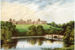 Croome Park in Worcestershire, England, as it appeared back in Lancelot Brown’s day, from an original painting by Benjamin Fawcett and Alexander Francis Lydon. This foreground scene, which appears so exquisitely natural, is actually an enormous, man-made water feature built both for its serene aesthetic and to solve the estate’s drainage problems.