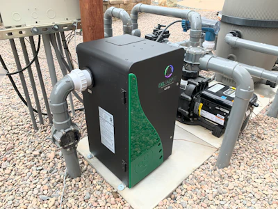 Next Generation DEL AOP® installed on a pool pad.