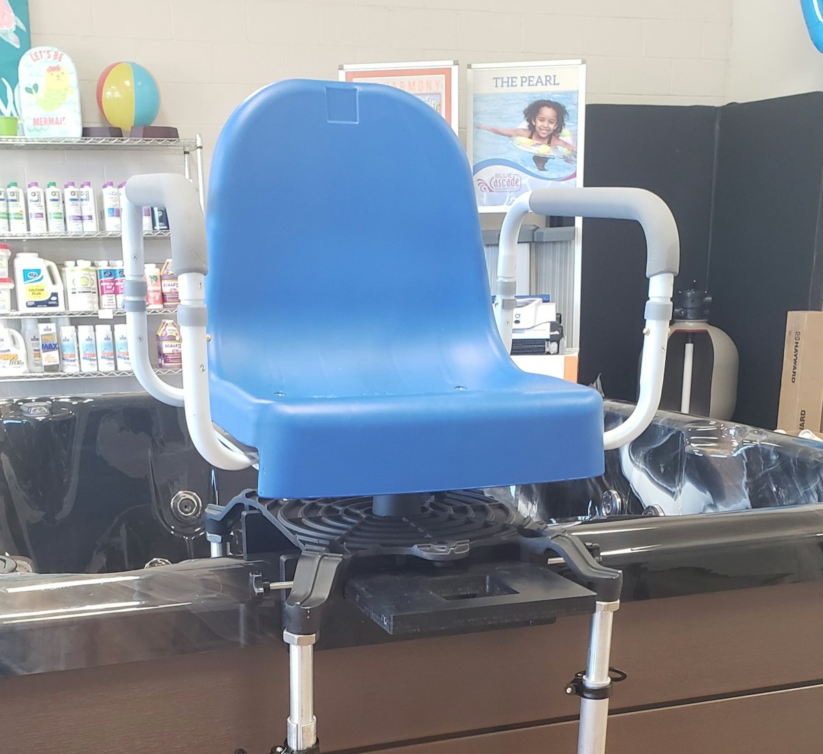 Aqua swivel sale chair