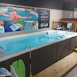 This compelling display from Jacuzzi Ontario, though it consumes retail floor space, brings the customer into the actual experience of the swim spa and drives sales of the high margin product.