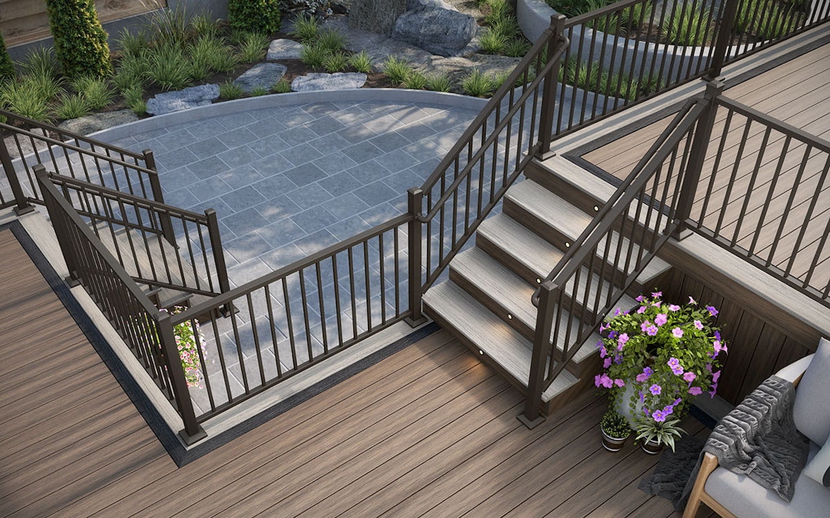 Deckorators Aluminum Secondary Handrail in Bronze From Deckorators