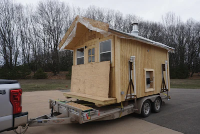 For this delivery, Christensen Saunas drove from Duluth, Minn., 300 miles to Portage, Wis., with the cedar sauna safely on a trailer. The company has driven as far as 1,200 miles to personally deliver a sauna.