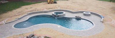 New pool construction for the Davis-Cauthern family, based in Concord, N.C.