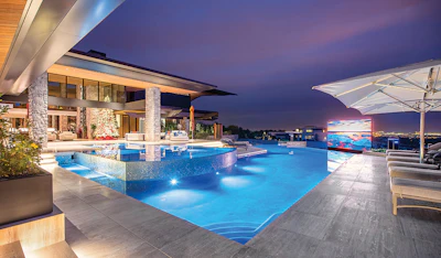 Category: POOLS WITH A VANISHING EDGE By: Ozzie Kraft Enterprises, Las Vegas, Nev.