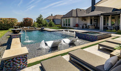 Category: GEOMETRIC By: Riverbend Sandler Pools, Plano, Texas