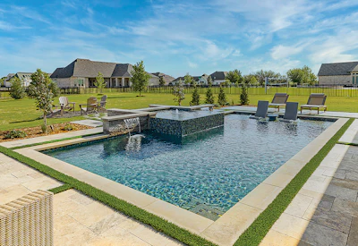Category: TRADITIONAL By: Riverbend Sandler Pools, Plano, Texas