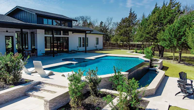 Category: POOLS WITH A VANISHING EDGE By: A Oasis Pools and Outdoor Living, Waxahachie, Texas