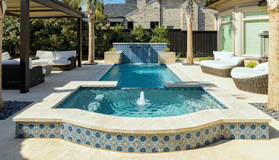 Category: GEOMETRIC By: Riverbend Sandler Pools, Plano, Texas