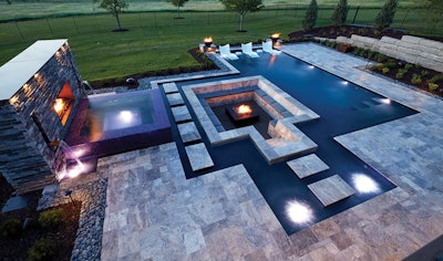 Category: GEOMETRIC By: Elite Luxury Pool & Landscaping, Omaha, Neb.