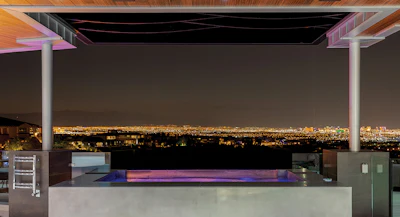 Category: ELEVATED POOL AND/OR SPA STRUCTURE By: Ozzie Kraft Enterprises, Las Vegas, Nev.