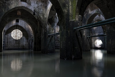 1 O 1122 Aq Waterfront Arches Reflection Lg