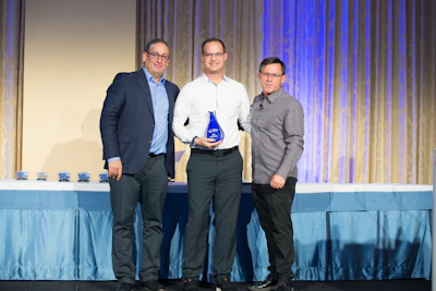 (L to R: PHTA Immediate Past Chair Andy Levinson, Nathan Coelho, PHTA Chair Charlie Claffey.)