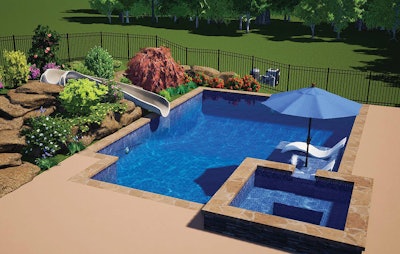Before construction started, the design team at J&M Pool Company crafted 3D videos and images of the project, which were happily approved by the customer.