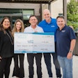 L-R: Sabeena Hickman, CAE, President & CEO, PHTA; Shelly Claffey, Owner/Design Consultant, Claffey Pools; Charlie Claffey, President, Claffey Pools; Rowdy Gaines, Vice President of Partnerships & Development, PHTA; Brian Claffey, Owner/Sales Manager, Claffey Pools