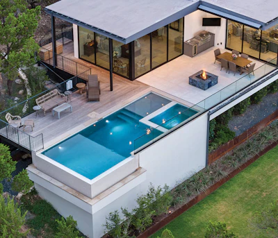 Category: ELEVATED POOL AND/OR SPA STRUCTURE | By: Cascade Custom Pools, Austin, Texas