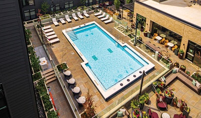 Category: ELEVATED POOL AND/OR SPA STRUCTURE | By: High-Tech Pools, North Olmsted, Ohio