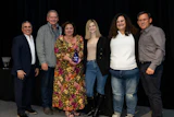 Presentation of the PHTA Chapter of the Year Award to the Midwest Chapter. L to R: PHTA Chairman Joe Laurino; Dan Lenz, vice president of All Seasons Pools & Spas, Orland Park, Ill.; Nadine Nuzzo, retail division manager, Arvidson Pools & Spas, Crystal Lake, Ill.; Melanie Brzozowski, service office manager, All Seasons Pools & Spas; Mallory Bjekich- Wachowski, business development manager, All Seasons Pools & Spas; Charlie Claffey, past chairman, PHTA.