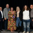 Presentation of the PHTA Chapter of the Year Award to the Midwest Chapter. L to R: PHTA Chairman Joe Laurino; Dan Lenz, vice president of All Seasons Pools & Spas, Orland Park, Ill.; Nadine Nuzzo, retail division manager, Arvidson Pools & Spas, Crystal Lake, Ill.; Melanie Brzozowski, service office manager, All Seasons Pools & Spas; Mallory Bjekich- Wachowski, business development manager, All Seasons Pools & Spas; Charlie Claffey, past chairman, PHTA.
