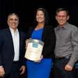 Franceen Gonzales with PHTA Chairman of the Board Joseph Laurino, Ph.D., and PHTA Immediate Past Chairman Charlie Claffey.