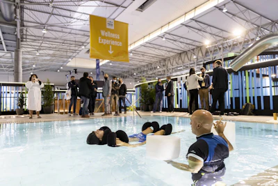 A great feature of this year’s show was the Wellness Experience, which included a chance to immerse yourself in Roman baths, an ice spa and a tropical beach, plus a virtual tour through a perfectly designed wellness space. The idea behind the exhibit section is to focus industry professionals on the experience of our products.