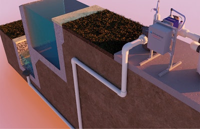 Disposición de bombas para piscina de borde fugaz y tanque de compensación.