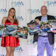 Representatives from Lucas Lagoons pose with their six total awards, including the Best In Show Award, during the 2024 FSPA Awards.