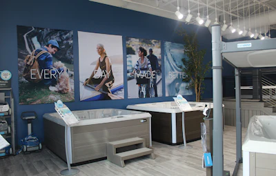 Large format lifestyle signage creates an aspirational image that appeals to customers.