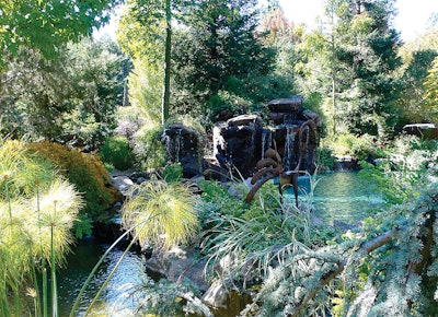 Plantings, combined with watershapes, can take on any number of stylistic motifs, but in any setting, they are truly natural companions.