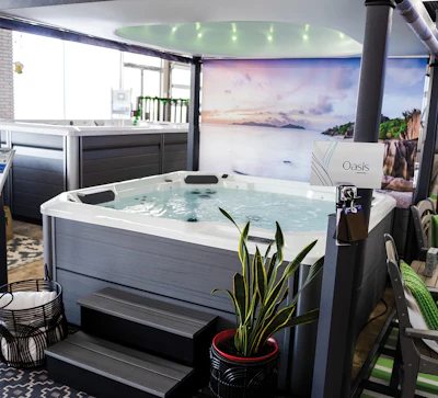 The company partners with Watkins Wellness on both hot tubs and swim spas.