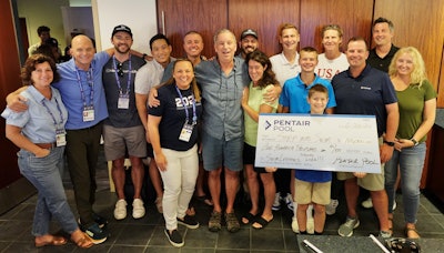 Representatives from Pentair Pool, Step Into Swim, and PHTA at the U.S. Olympic Team Swimming Trials in Indianapolis, Ind.