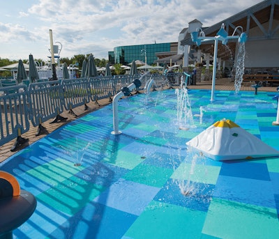 The renovated splash pad is now more appealing to the clubs' youngest members.
