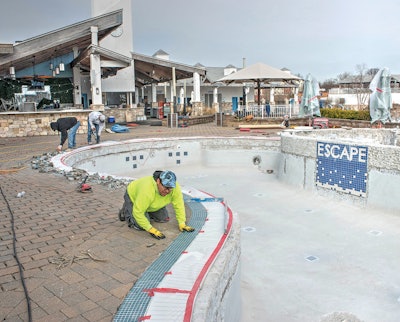 Above and Below: The entire pool facility at NAC was refaced in early 2023.