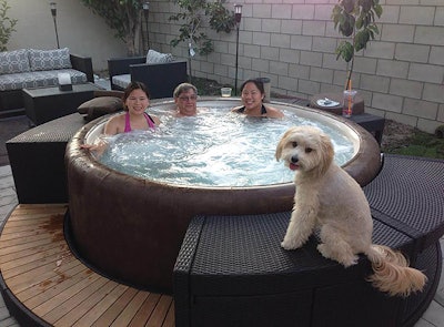 Pettis Pools has been a Softub dealer (a Softub is pictured here) since 1994. The company quickly found the product opened up a whole new market segment, expanding their customer base and increasing sales.