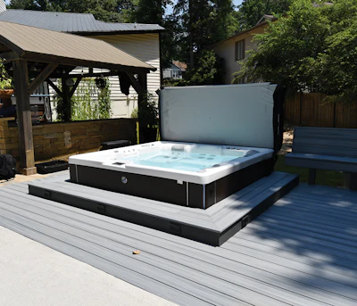 Category: Exterior/Interior Portable Hot Tubs | By Georgia Spa Company, Spain & Sons Construction, Auburn, Ga.
