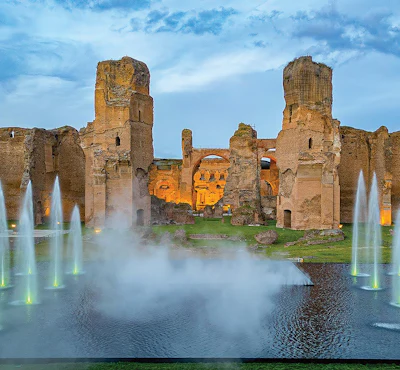 Revival of the ancient Baths of Caracalla, founded in 212 A.D.