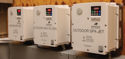 Three VFD pump controls mounted in a climate controlled electrical room and not within the pump room, providing better equipment longevity.