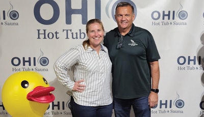 The grand opening of Ohio Hot Tub & Sauna was made complete with a ribbon-cutting ceremony, celebration from staff and a visit from Mayor Bryan Jensen.